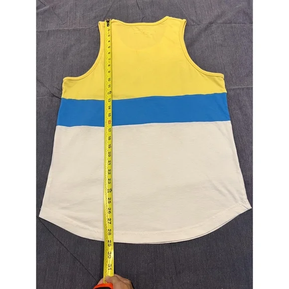 Edgar Ash Tank Top Mens Medium Multicolor Colorblock Sleeveless Casual Gym - Picture 5 of 9